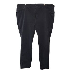 LEE PLUS jeans regular fit straight leg mid rise flex motion black 24W LONG